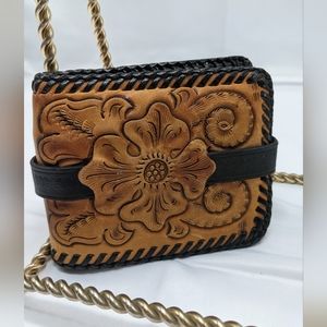 Vintage tooled leather wallet